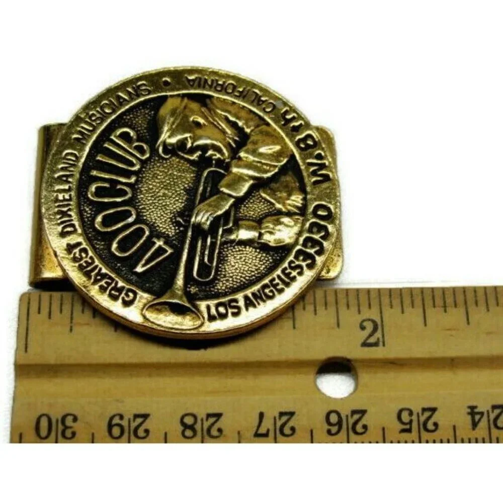 Money Clip 400 Club Greatest Dixieland Musicians Los Angeles California Goldtone